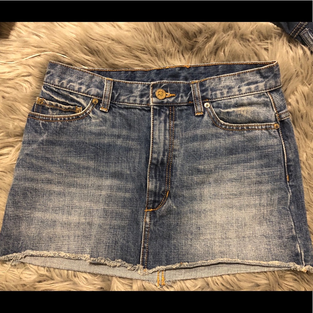 free people denim miniskirt